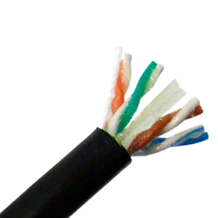 Primus Cable Premium CAT6 Outdoor Bulk Ethernet Cable: Direct Burial, Solid Copper UTP UV, Gel Filled, 23 AWG (1000FT) - Spool, Black