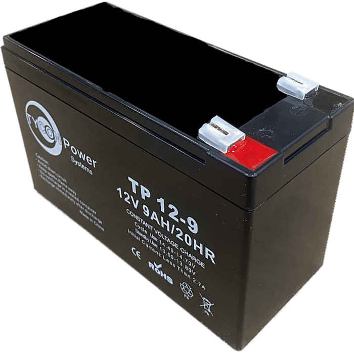 Tycon Systems 12V 9AH Non-Spillable Sealed Lead Acid AGM Battery [TPBAT12-9]