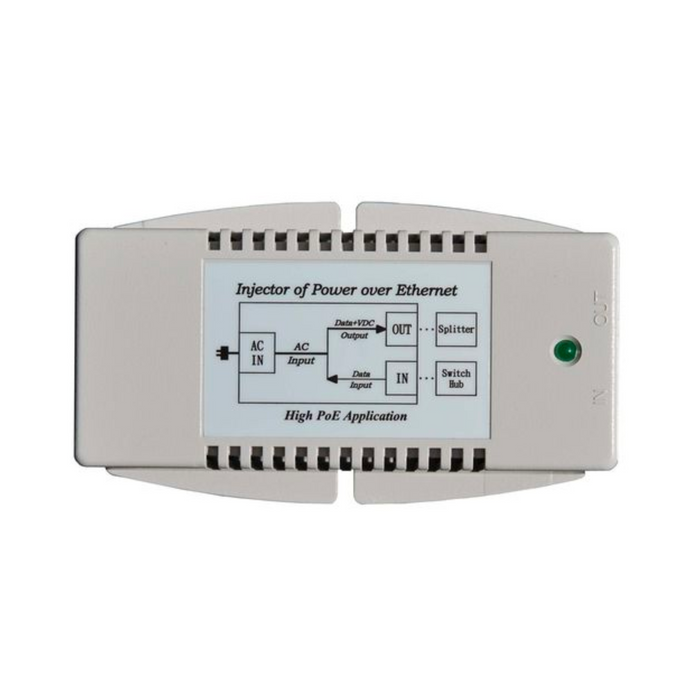 Tycon Systems 56V 50W Gigabit High Power Passive PoE Power Inserter w/Surge Protection [TP-POE-HP-48G]