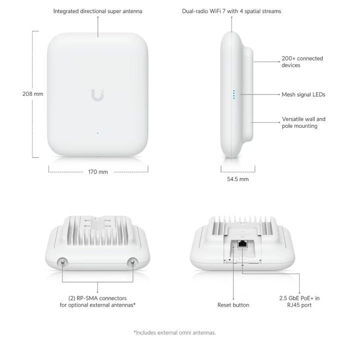 Ubiquiti UniFi U7 Outdoor Access Point (US) [U7-Outdoor-US]